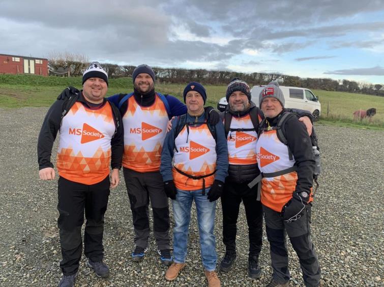 Steve training with his pals